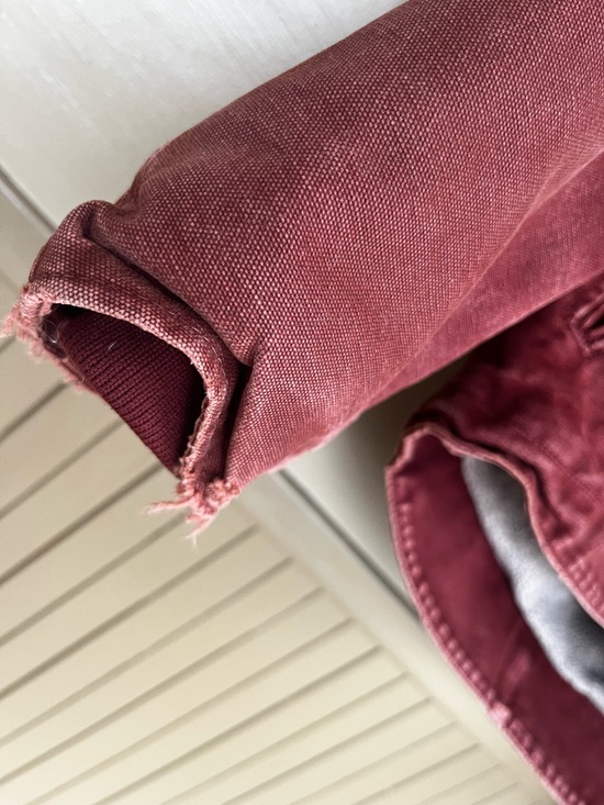 Carhartt J141CLY Sherpa Lined Clay distressed Duck Sierra Jacket Small - Picture 3 of 10